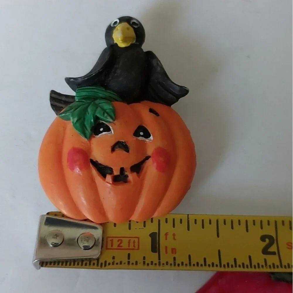 Pumpkin Brooches and Appliques Lot of 3